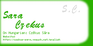sara czekus business card
